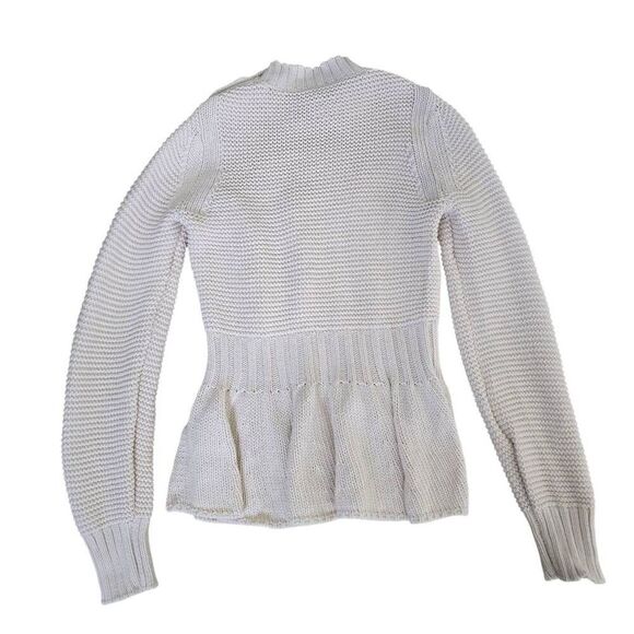 La Vie by Rebecca Taylor Sweater Women's Small Ivory Knit Pelpum Chalk Gorpcore - Picture 7 of 7